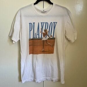 Playboy | Tennis Player Graphic Tee Shirt | L